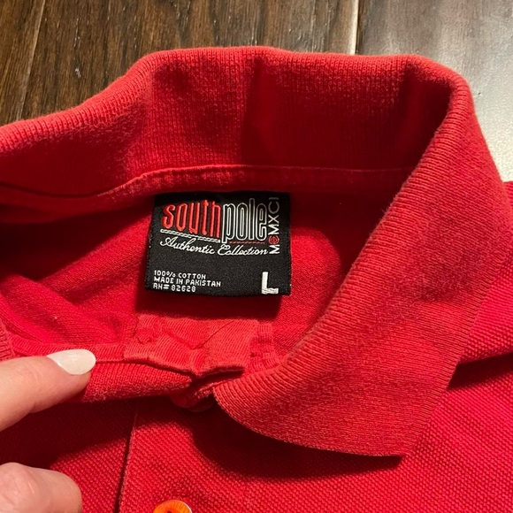 Vintage South Pole Polo Shirt Short Sleeve Embroidered Hip Hop Y2K - Picture 4 of 8